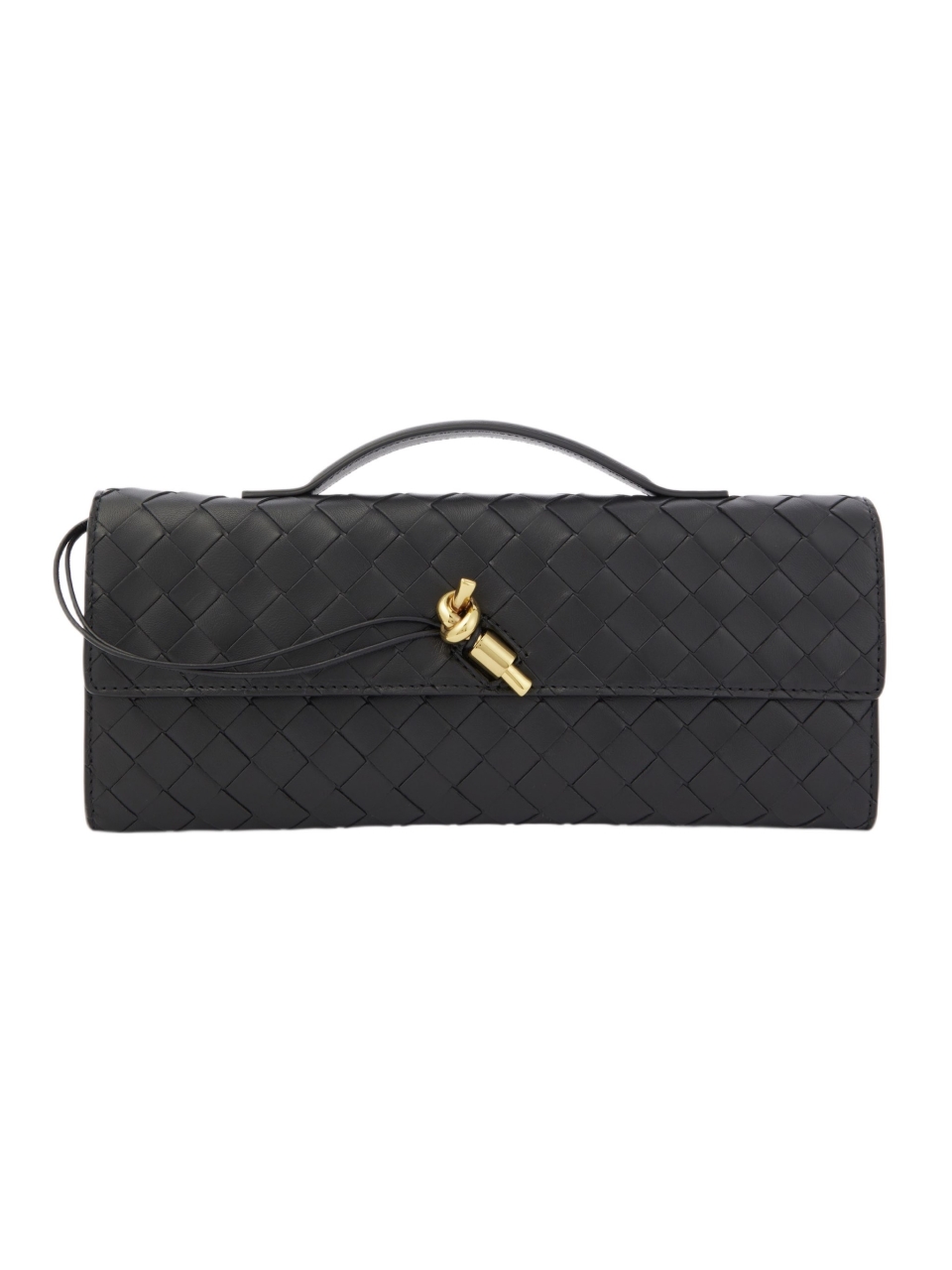 Длинный маленький кожаный клатч Andiamo Bottega Veneta